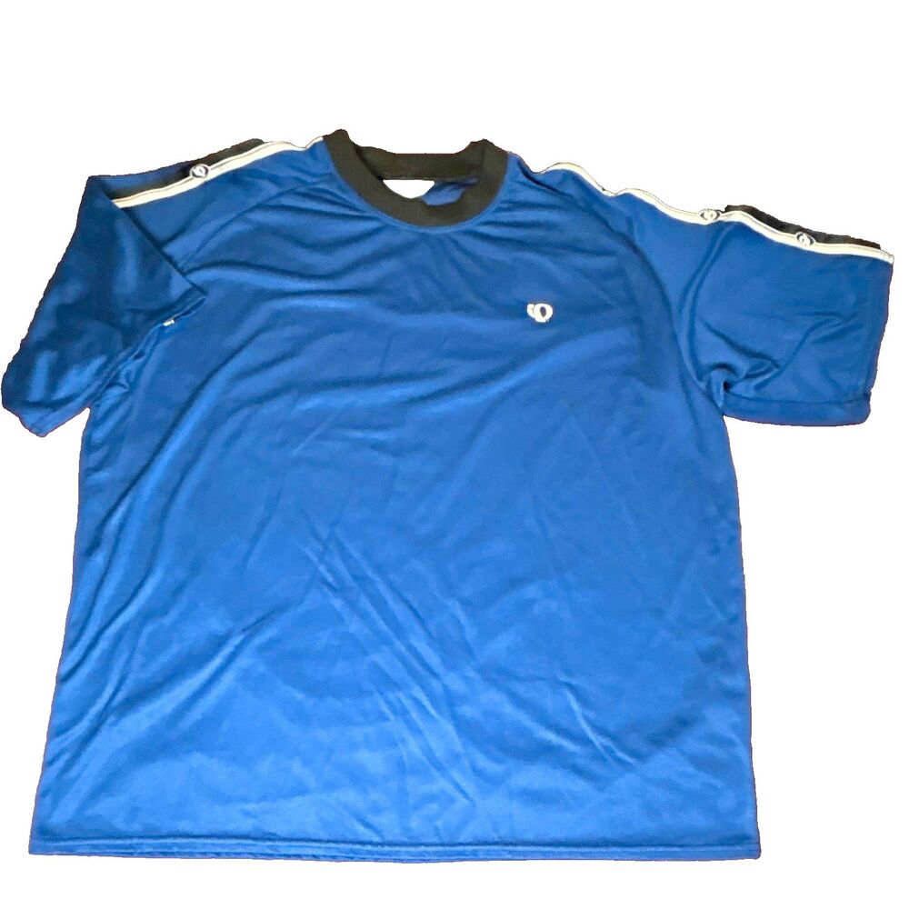 Vintage Pearl Izumi Blue Cycling Jersey Shirt Men's XL USA Made Short Sleeve